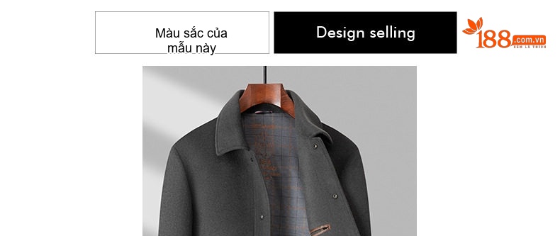 Áo Khoác Nam 100% Len Lông Cừu Dáng Ngắn Cổ Bẻ Màu Xám, Nâu chi tiết 11
