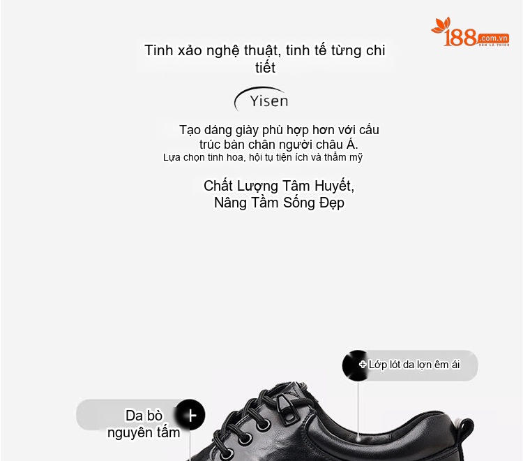 Giày Martin Nam Da Bò Vân Tay Thủ Công Đế Dày Chiều Cao Đế Khoảng 4cm Màu Đen chi tiết 6