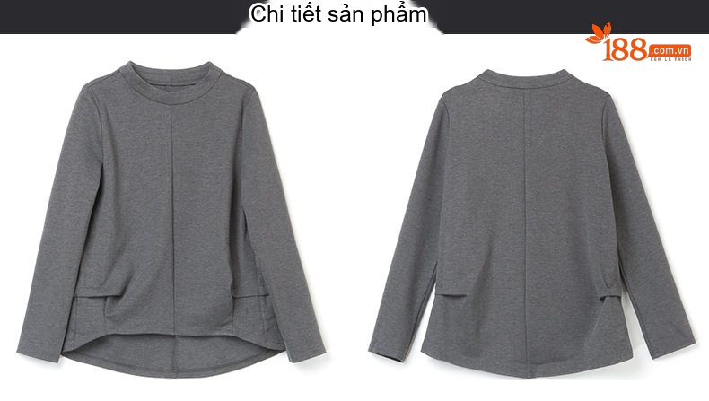 Váy Dài Tay Nữ Bộ Hai Món Phong Cách Quý Cô Màu Xám, Nâu, Đen, Xanh Navy chi tiết 29