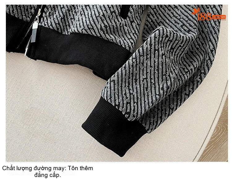 Set Bộ Quần Áo Dệt Kim Nữ Áo Khoác Cardigan Quần Dài Ống Rộng Phong Cách Casual Màu Xám chi tiết 9