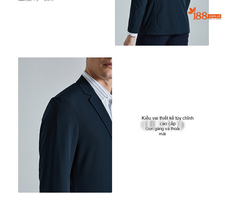 Áo Blazer Nam Mỏng Nhẹ Phong Cách Hàn Quốc Màu Xám, Xanh Navy chi tiết 6