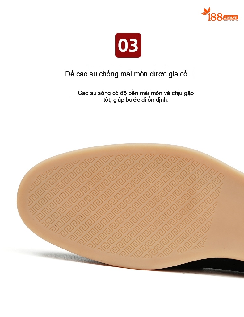 Giày Lười Nam Da Lộn Da Bò Chiều Cao Đế Khoảng 3cm Màu Đen, Xám, Nâu chi tiết 28