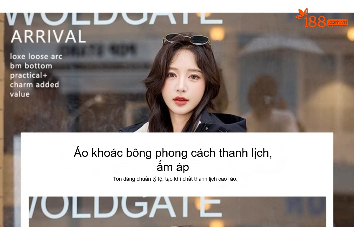 Áo Khoác Phao Nữ Dáng Dài Vừa Cotton Dày Dặn Ấm Áp Màu Đen, Trắng chi tiết 5