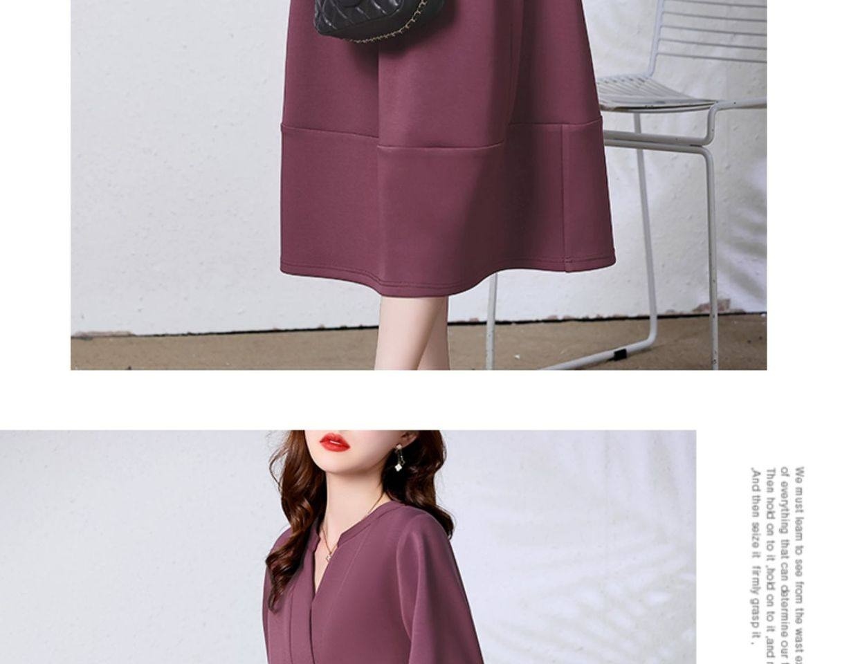 Váy Bộ Nữ Thu Đông dáng chữ A Thiết Kế Thời Trang Màu Tím, Xám, Xanh, Vàng chi tiết 24