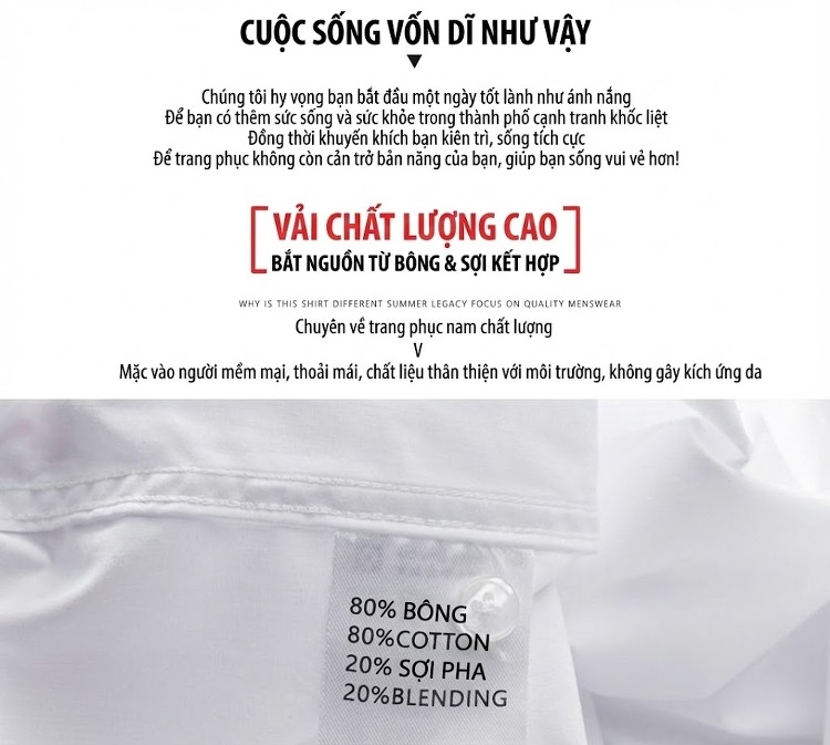 Áo Sơ Mi Nam Dài Tay Phối Sọc Cá Tính Màu Đen, Trắng chi tiết 5