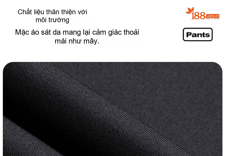 Quần Tây Nam Ống Đứng Dáng Ôm Vừa Vặn Lưng Cao Màu Đen chi tiết 4