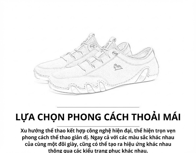 Giày Lười Nam Da Heo Phong Cách Âu Mỹ Chiều Cao Đế Khoảng 2cm Màu Kem, Đen, Xám chi tiết 4