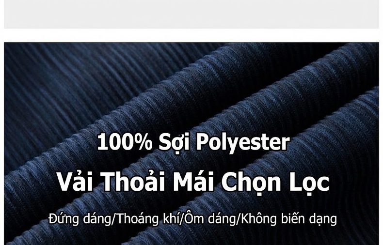 Áo Vest Nam Dáng Ôm Vải Nhung Gân Chống Nhăn Phong Cách Hàn Quốc Màu Nâu, Xanh Navy, Xám chi tiết 8