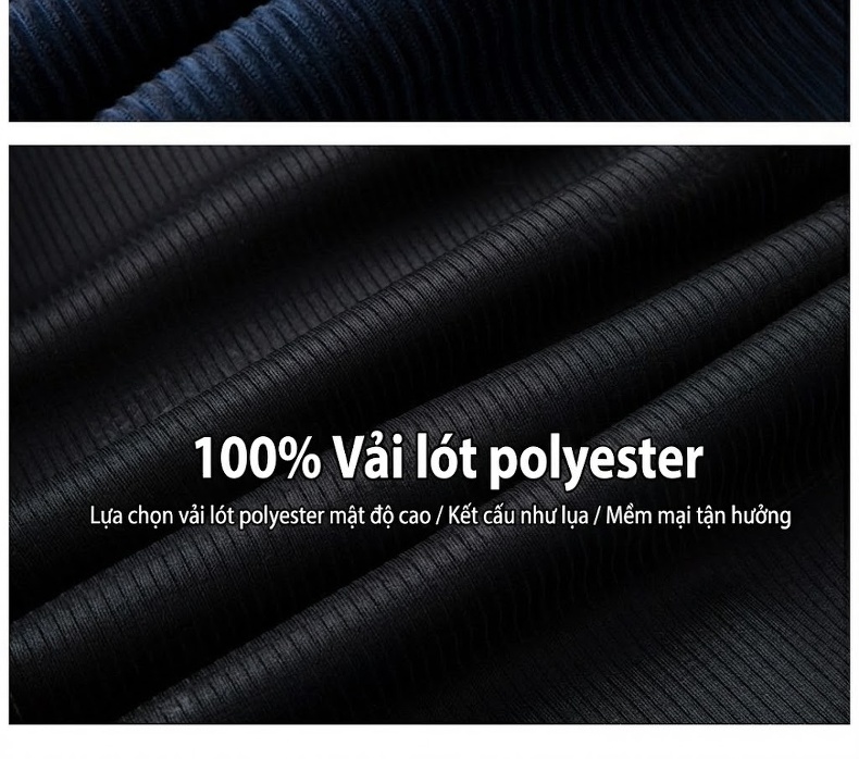 Áo Vest Nam Dáng Ôm Vải Nhung Gân Chống Nhăn Phong Cách Hàn Quốc Màu Nâu, Xanh Navy, Xám chi tiết 9