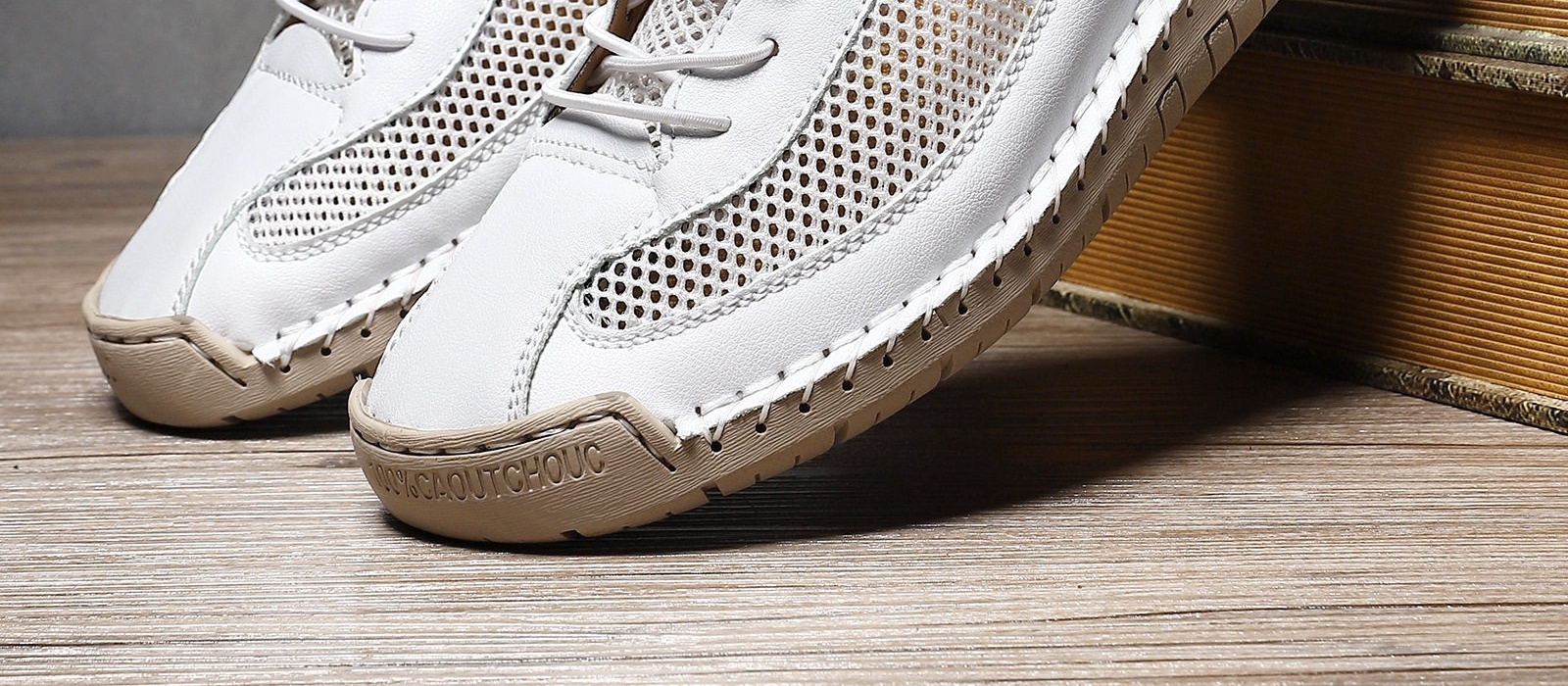 Giày Thể Thao Lưới Nam Nữ Thoáng Khí Đế Bệt Chiều Cao Đế Khoảng 2cm Màu Trắng, Nâu, Xám, Xanh...