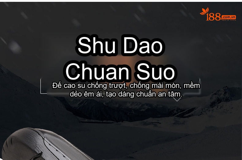Giày Boot Nam Cao Cổ Lót Lông Cừu Giữ Ấm Chiều Cao Đế Khoảng 4cm Màu Đen chi tiết 9