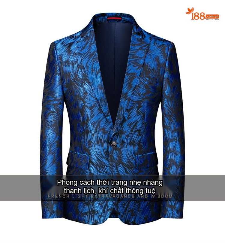 Áo Vest Nam Họa Tiết Thời Trang Phong Cách Biểu Diễn Sân Khấu Dự Tiệc Công Sở Màu Vàng, Tím, Hồng, Xanh... chi tiết 1