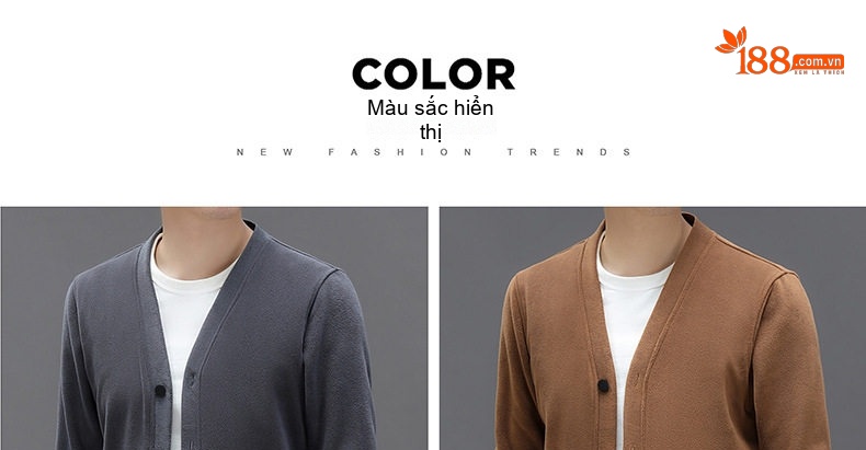 Áo Khoác Cardigan Nam Dệt Kim Lông Cừu Non Khóa Cài Túi Hộp Phong Cách Hàn Quốc Màu Xám, Nâu, Đen, Xanh... chi tiết 6