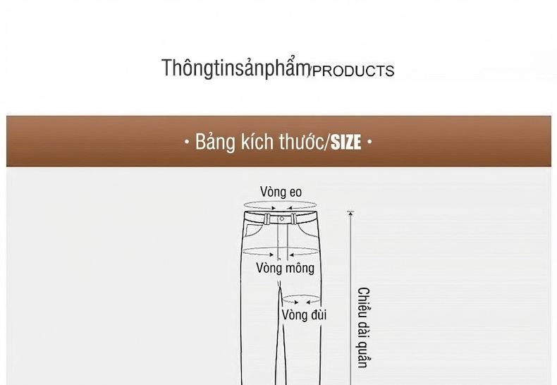 Quần Jean Nam Cotton Ống Đứng Co Giãn Thoải Mái Màu Nâu chi tiết 10