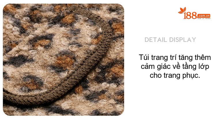 Áo Khoác Phao Nữ Họa Tiết Da Báo Dáng Ngắn Phong Cách Pháp Cổ Điển Giữ Ấm chi tiết 11