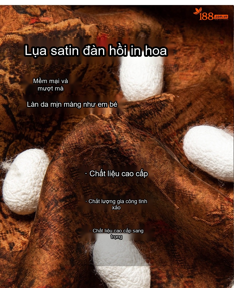 Áo Sơ Mi Nam Tay Ngắn Trung Niên Họa Tiết Vân Gấm Chất Tơ Tằm Sang Trọng Màu Nâu Đất chi tiết 5