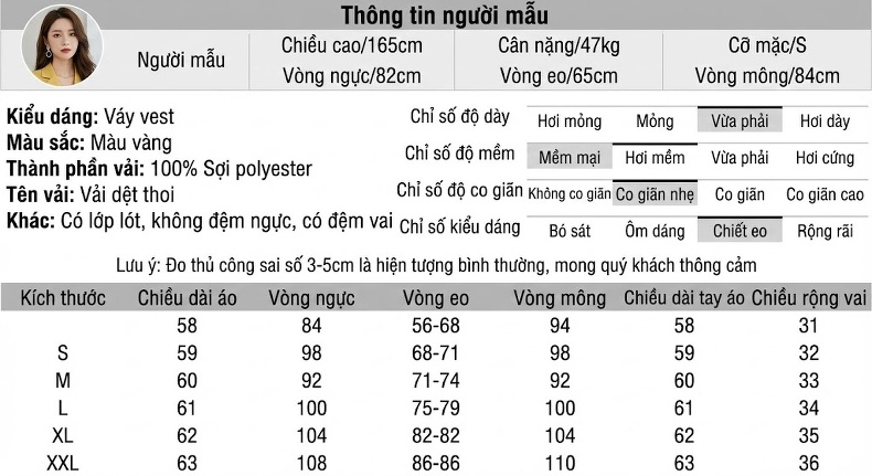 Đầm dáng chữ A Cổ chữ V Ve Eo Cao Tay Dài Phong Cách Nữ Hoàng Màu Nâu, Trắng chi tiết 2