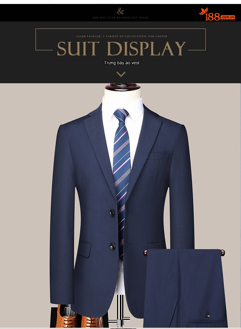 Bộ Vest Nam Cao Cấp 3 Món Phong Cách Doanh Nhân Lịch Lãm Màu Xám chi tiết 12