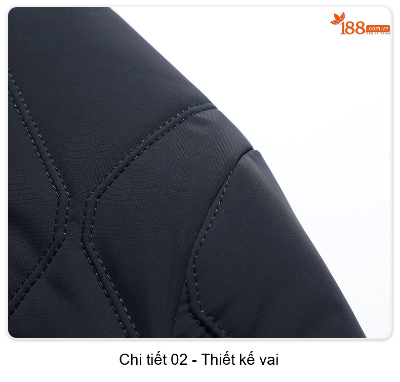 Áo Khoác Bông Nam Cổ Bóng Chày Lụa Tằm Cotton Mỏng Nhẹ Màu Đen chi tiết 18