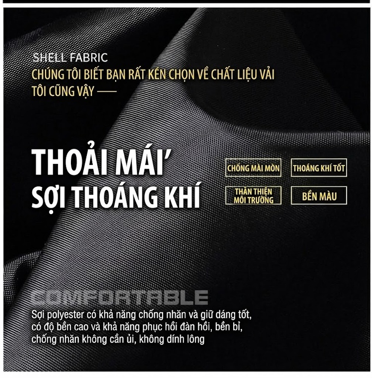Áo Gile Bông Nam/Nữ Dáng Ngắn Cổ Cao Giữ Ấm Màu Kem, Xanh Rêu, Vàng, Đỏ... chi tiết 8
