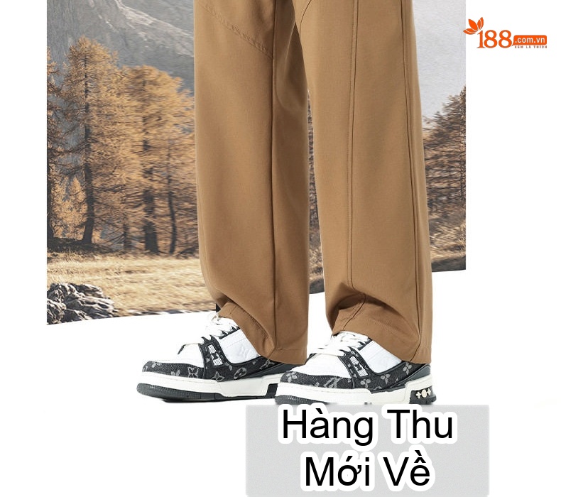 Quần thể thao nam dáng rộng ống suông phong cách đường phố chi tiết 5