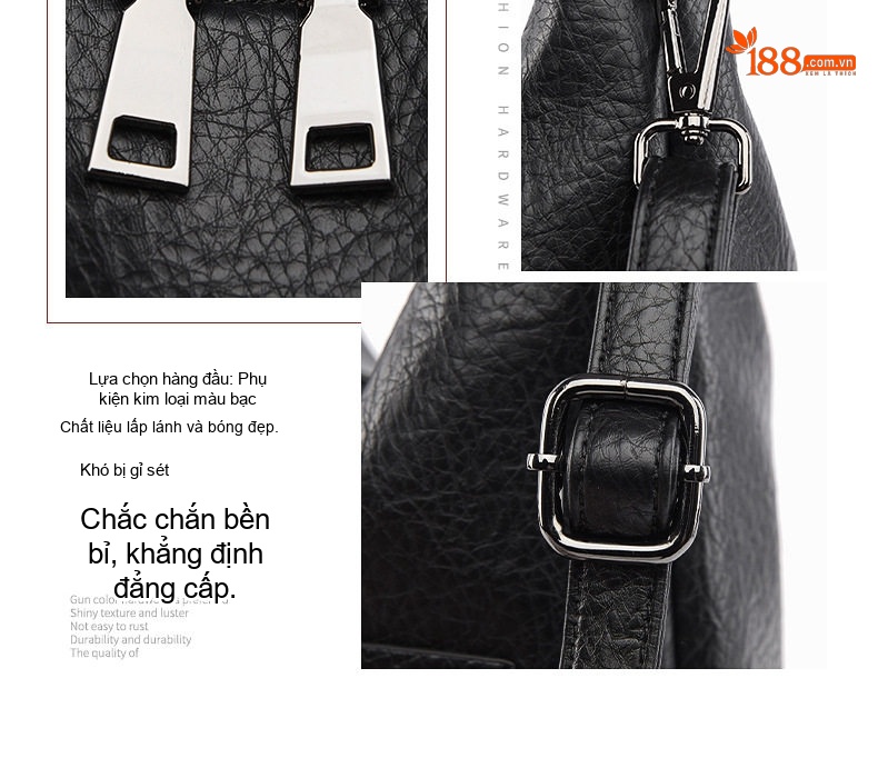 Túi Tote Da Mờ Đeo Vai Đựng Vừa A4 Phong Cách Casual Màu Đen, Nâu chi tiết 10