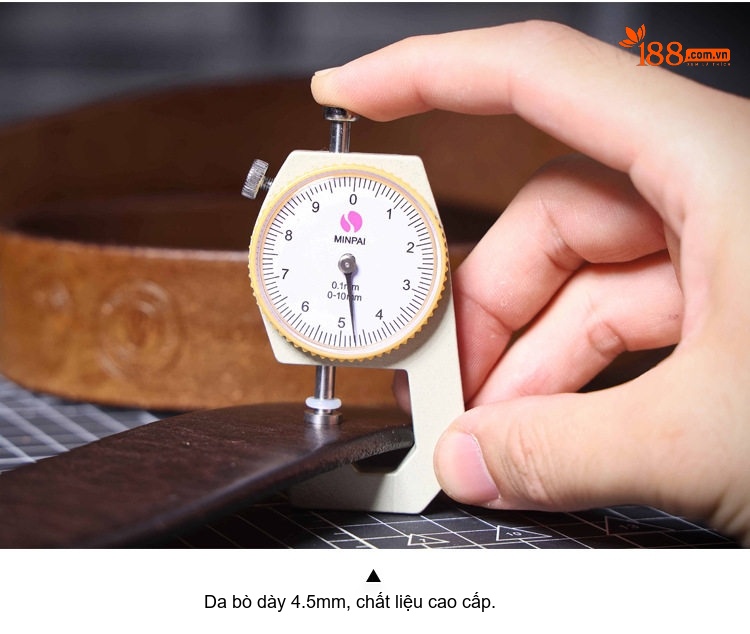 Thắt Lưng Nam Da Bò Dày Dặn Mặt Khóa Đồng Nguyên Chất Phong Cách Retro Màu Đen, Nâu, Vàng chi tiết 19