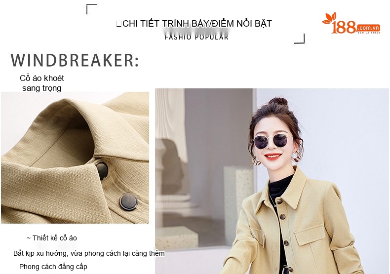 Set Áo Khoác Chân Váy Nữ Thu Đông Phong Cách Tiểu Thư Thanh Lịch Màu Nâu, Be chi tiết 7