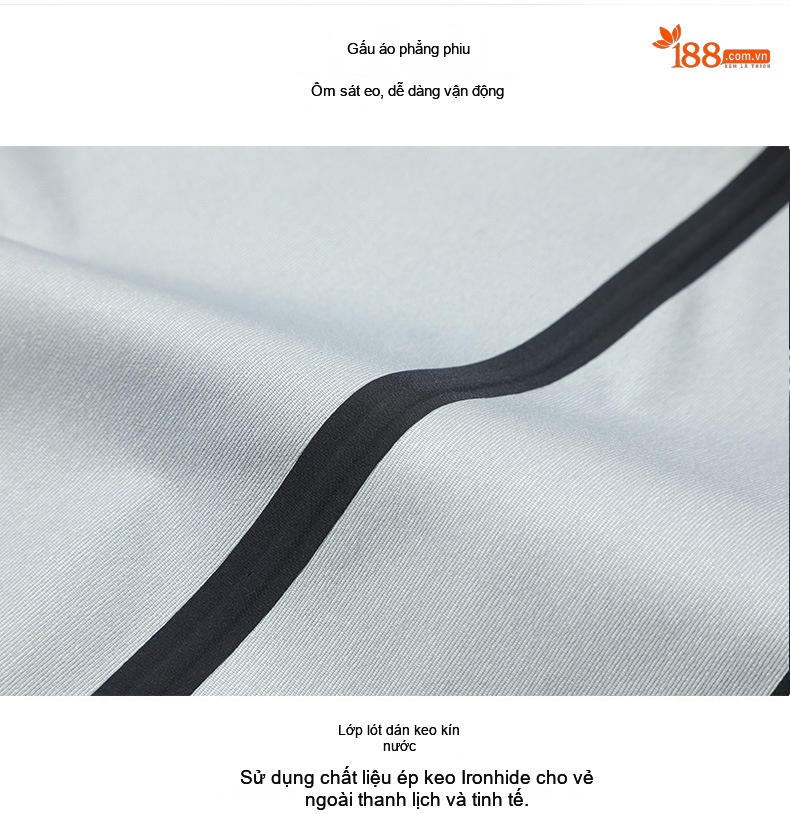 Áo Khoác Nam Dáng Xuông Áo Dệt Kim Polyester Chống Thấm Nước Màu Nâu chi tiết 27