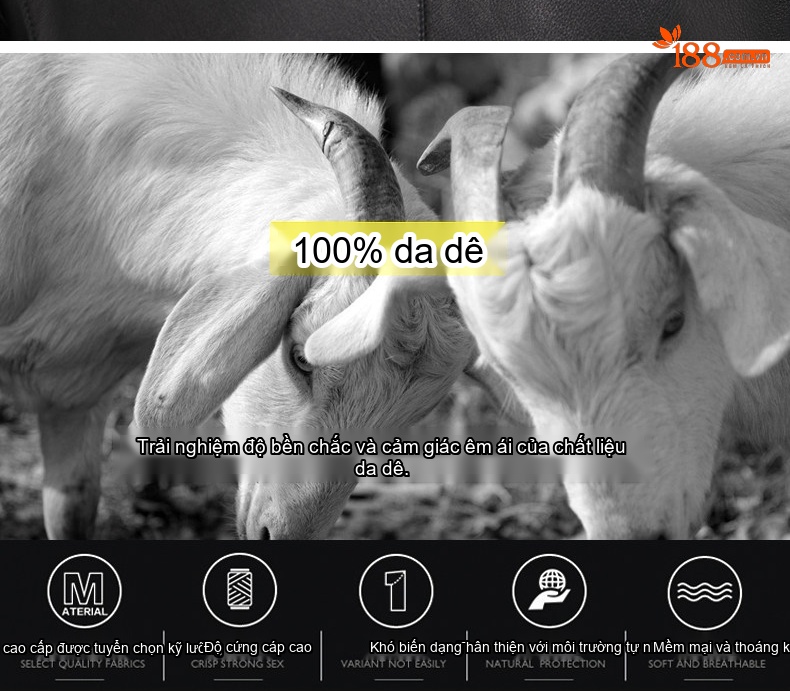 Áo Khoác Da Dê Nam Da Thật Lót Lông Chồn Có Thể Tháo Rời Màu Xám Đen chi tiết 3