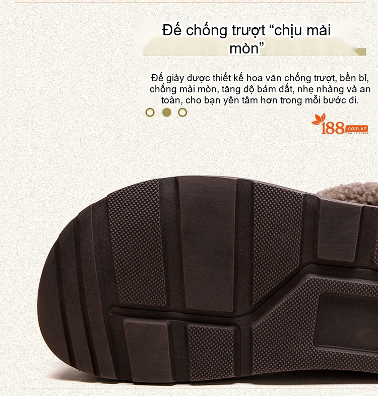 Boot Nữ Cổ Lông Giữ Ấm Lót Lông Chiều Cao Đế Khoảng 5cm Màu Nâu chi tiết 6