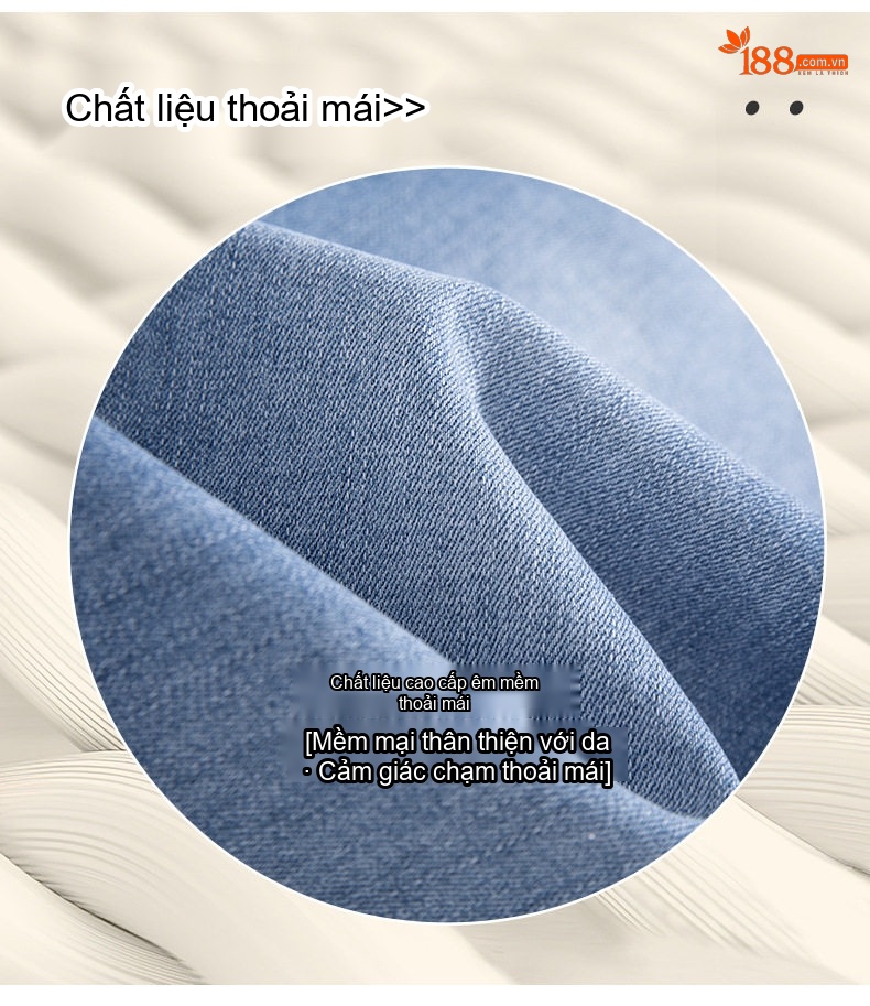 Quần Jean Nam Ống Đứng Co Giãn Thoải Mái Màu Xanh Đậm, Xanh Nhạt chi tiết 8