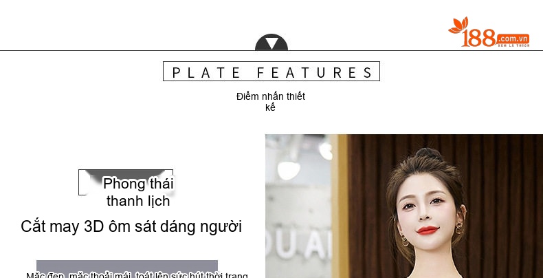 Váy Liền Thân Nữ Tay Dài Dáng Ôm Phong Cách Quý Cô Màu Đen, Trắng Kem chi tiết 6