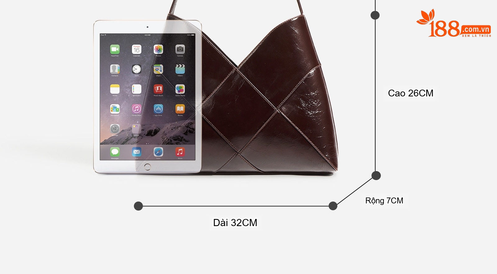 Túi Xách Nữ Đeo Vai Da Bóng Quả Bông Phong Cách Hàn Quốc Màu Đỏ Rượu Vang