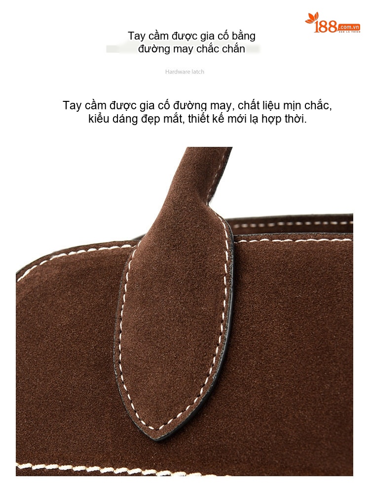 Túi Tote Nữ Da Mờ Phong Cách Retro Châu Âu, Túi Đeo Vai, Túi Xách Tay Công Sở Màu Đỏ, Nâu, Xám, Đen chi tiết 10