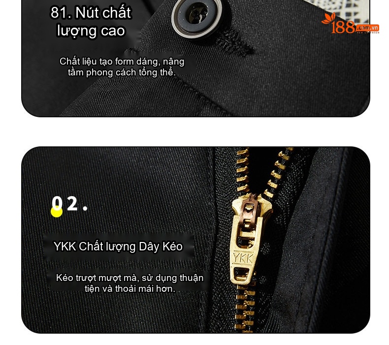 Quần Tây Nam Lụa Tencel Mỏng Chống Nhăn Co Giãn Dáng Ôm Màu Đen chi tiết 11