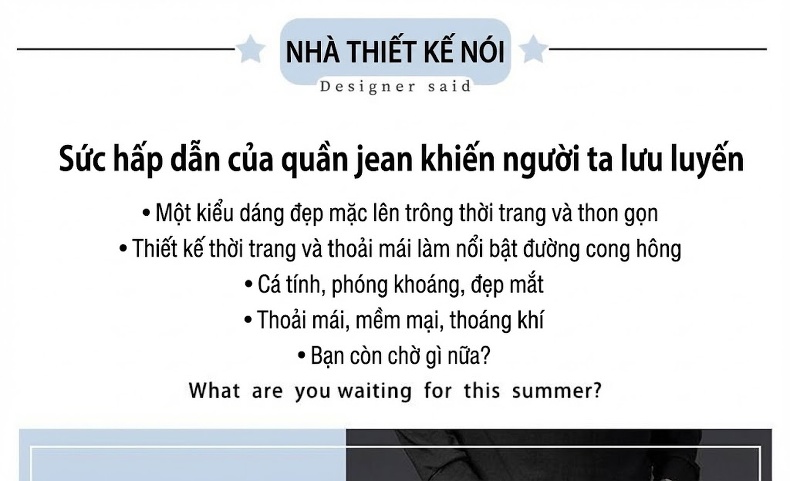 Quần Jean Nam Cotton Co Giãn Dáng Suông Rộng Thoải Mái Màu Xanh chi tiết 15