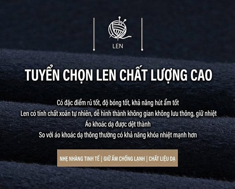 Áo Vest/Blazer Nam 100% Lông Cừu Màu Đen, Xanh Navy chi tiết 2