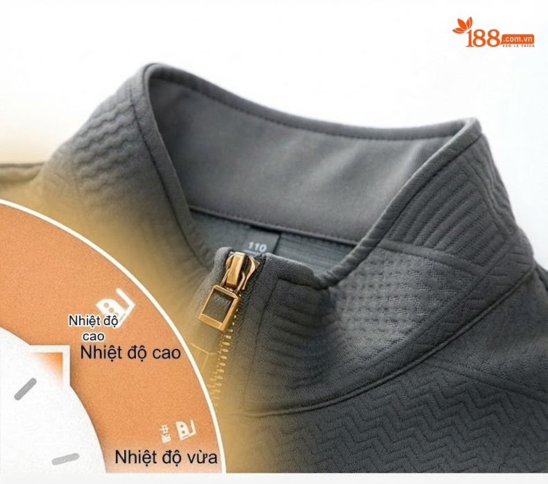 Áo Thun Dài Tay Nam Cổ Lọ Khóa Kéo Phong Cách Thời Trang Công Sở Màu Kem, Xám, Nâu, Đen chi tiết 5