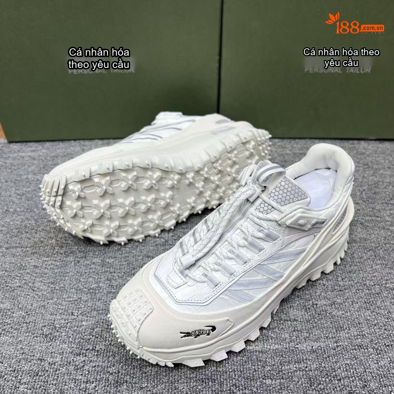 Giày Thể Thao Buộc Dây Nam Da Bụng Cá Sấu Chiều Cao Đế Khoảng 4cm Màu Trắng, Xanh Lam, Đỏ chi tiết 4