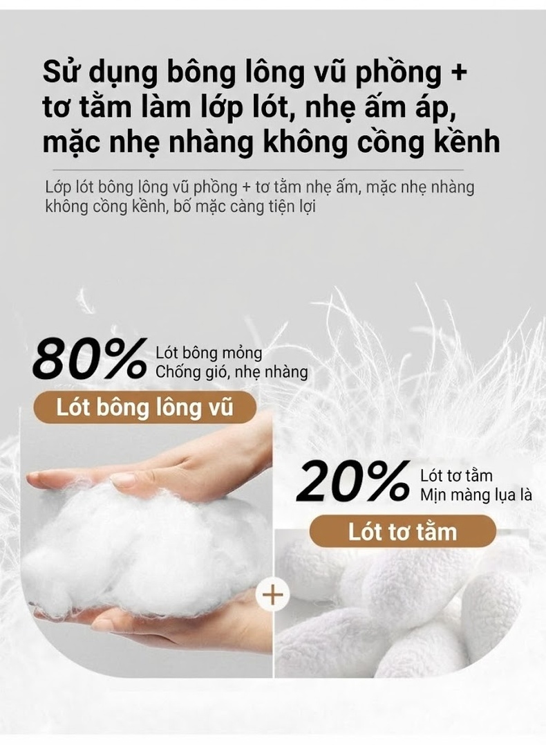 Áo Khoác Bông Nam Trung Niên Dáng Vừa Vải Cotton Lót Lụa Tằm Màu Xanh Navy chi tiết 11