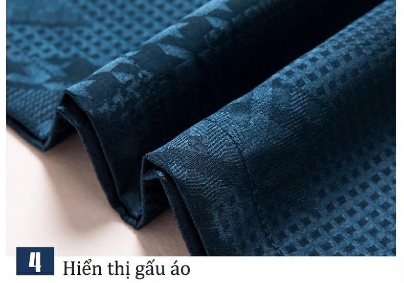 Áo Polo Nam Tay Ngắn Lụa Tơ Tằm Trung Niên Form Rộng Thoải Mái Màu Đen, Trắng, Xanh Navy chi tiết 22