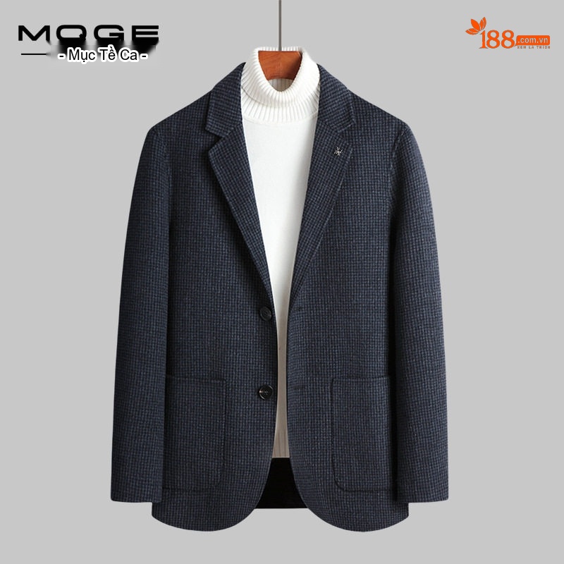 Áo Vest Nam Hai Mặt Thủ Công Họa Tiết Chân Chim Cúc Đơn Phong Cách Doanh Nhân