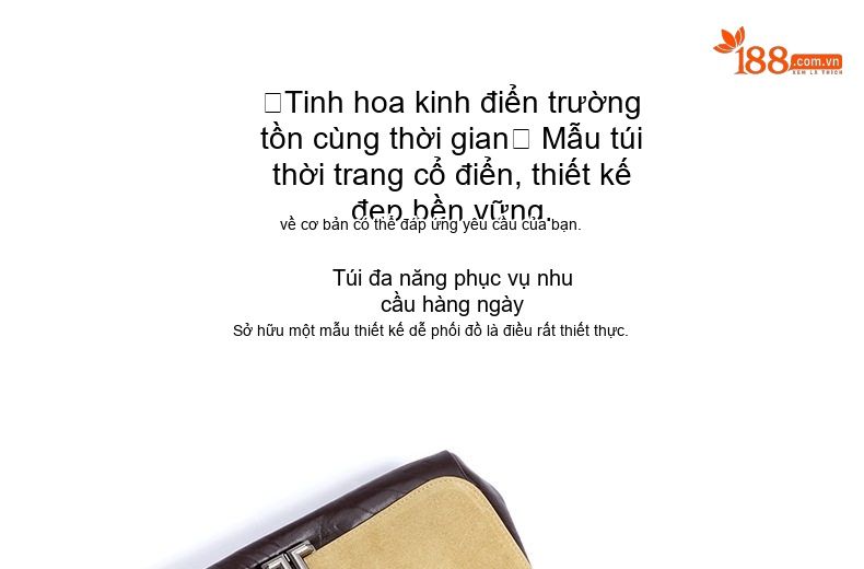 Túi Đeo Vai Nữ Da Mờ Màu Nâu, Vàng, Đen chi tiết 6