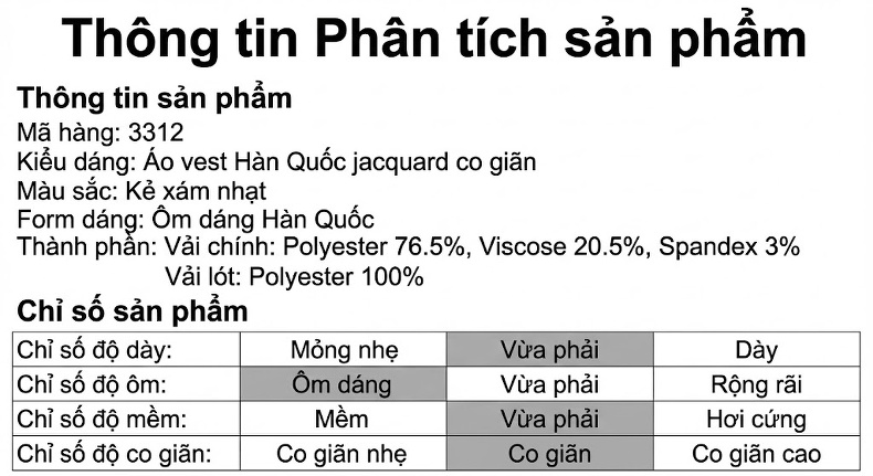 Áo Vest Nam Kẻ Sọc Co Giãn Phong Cách Hàn Quốc Màu Xám chi tiết 10