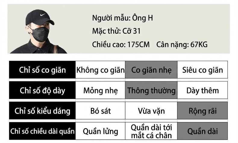 Quần Jean Ống Rộng Nam Cotton Dáng Suông Màu Trắng chi tiết 2