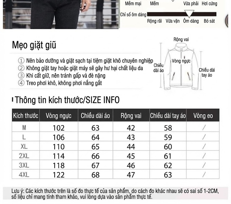 Áo Khoác Da Nam Dầu Sáp Da Bò Lớp Đầu Lót Lông Cừu Cổ Lông Cừu Non Tháo Rời Mùa Đông Dày Dặn Màu Đen chi tiết 1