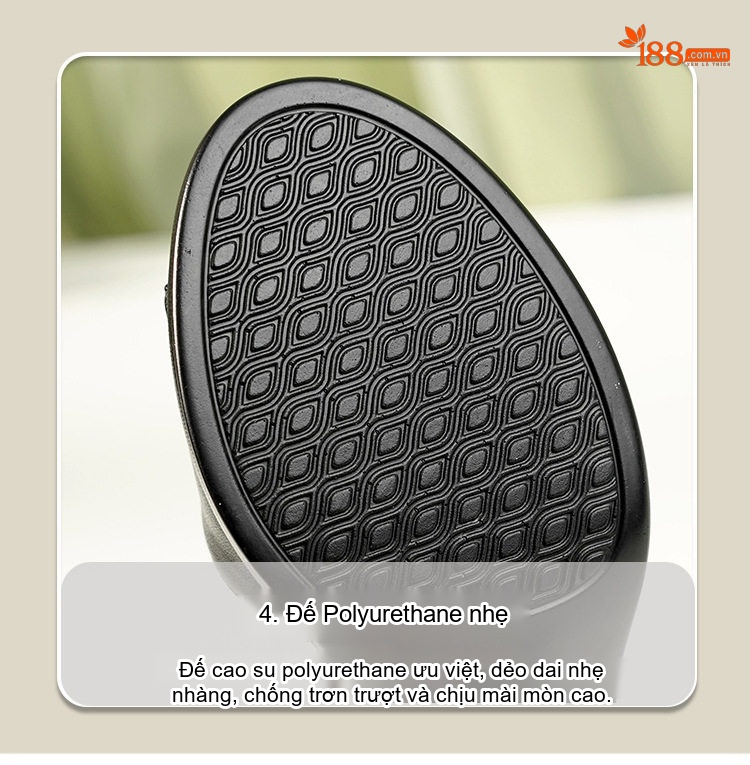 Giày Sandal Cao Gót Nữ Quai Ngang Gót Vuông Da Mềm Gót Cao 7cm - 8cm Màu Đen, Trắng chi tiết 17
