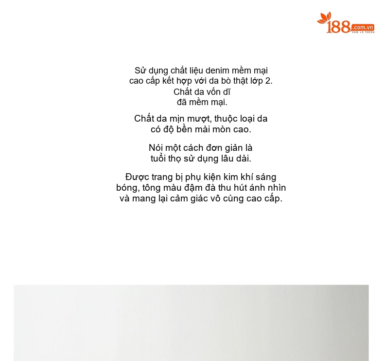 Túi Đeo Vai Nữ Da Bò Quai Xách Tay Phong Cách Thanh Lịch Màu Xanh, Trắng, Nâu chi tiết 3