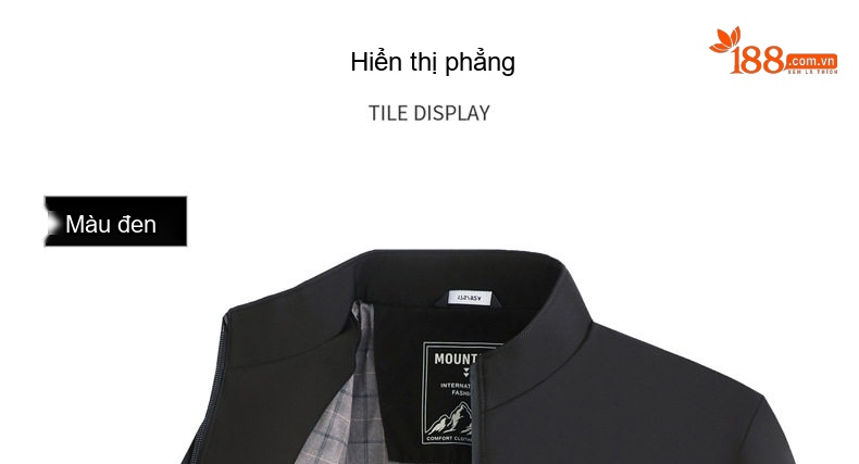 Áo Khoác Bomber Nam Chống Nhăn Không Cần Ủi Phong Cách Doanh Nhân Màu Đen, Xanh Navy chi tiết 10